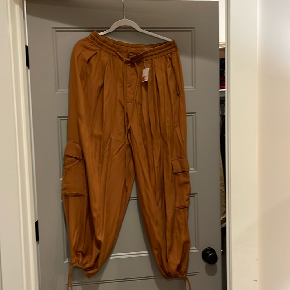 Free People golden rod cargo pants
